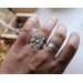 Silver pearl ring