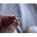 Silver pearl ring