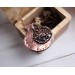 Copper filigree pomegranate brooch with garnet