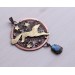 Copper filigree fox necklace with labradorite