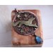Copper filigree fox necklace with labradorite