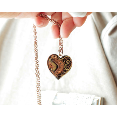 Steampunk Mechanic-Heart necklace