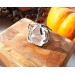 Silver ring with rose quartz