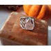 Silver ring with rose quartz