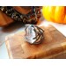 Silver ring with rose quartz