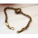 Brass bracelet with phrenite