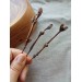Copper hair-stick Lilac branch 