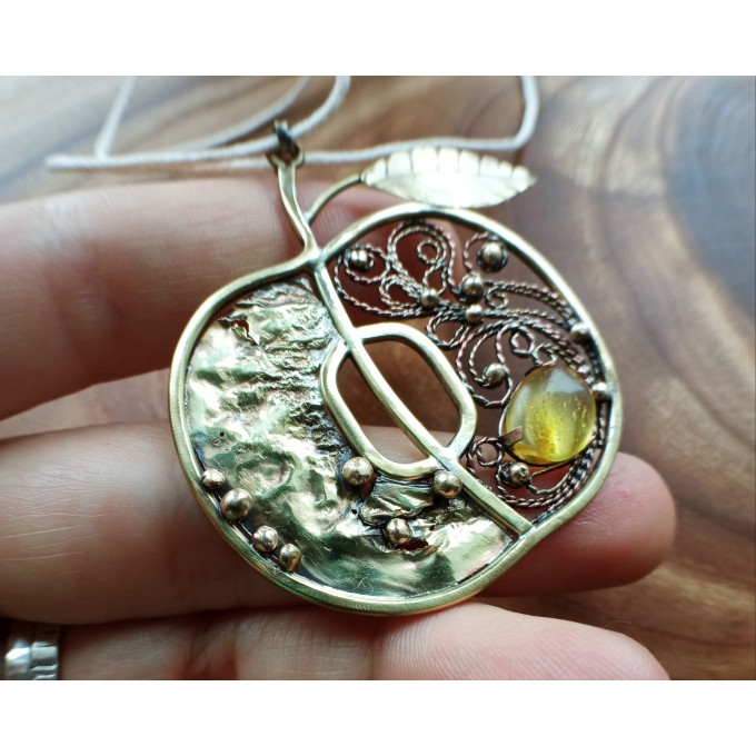 Filigree Apple necklace
