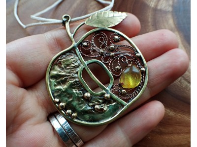 Filigree Apple necklace