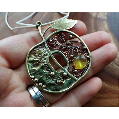 Filigree Apple necklace