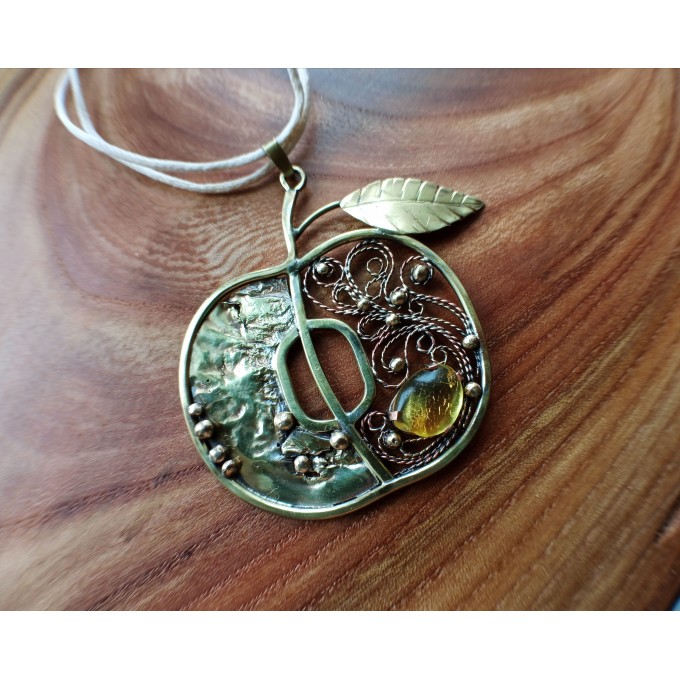 Filigree Apple necklace