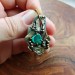 Freeform necklace with malachite