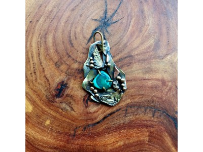 Freeform malachite necklace 