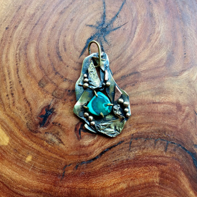 Freeform malachite necklace 