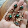 Mixedmetal labradorite earrings