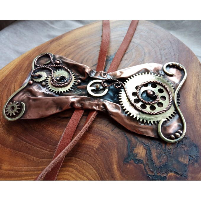 Steampunk styled bolo-tie