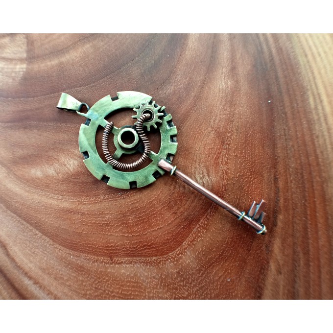Steampunk Key clockparts necklace