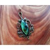 Big brass ans bronze labradorite pendant 
