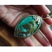 Dragon brass necklace with agate