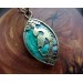 Dragon brass necklace with agate