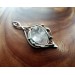 Silver pendant with rose quartz 