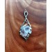 Silver pendant with rose quartz 