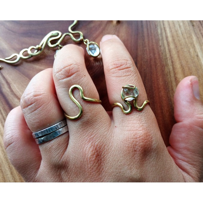 Liquid gold rings