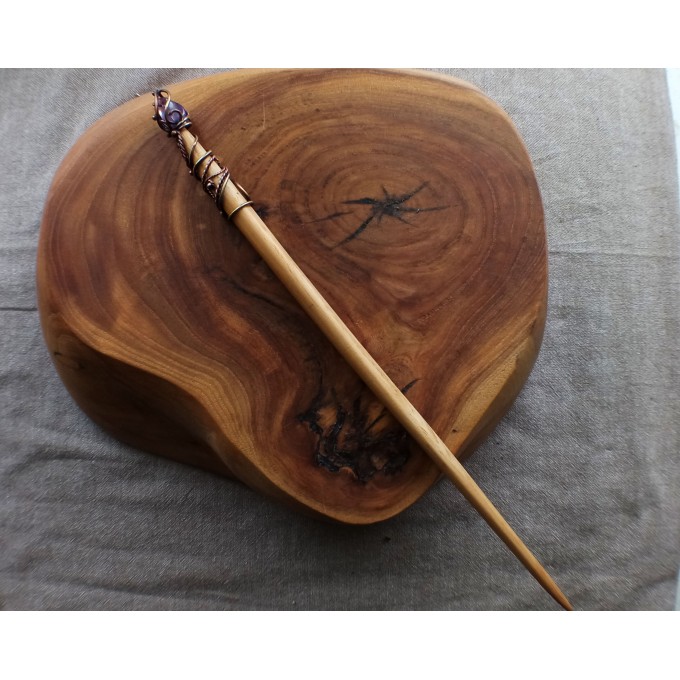 Copper painter's Brush hair-pin