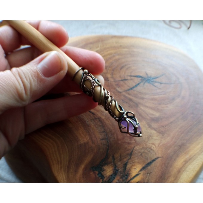 Copper painter's Brush hair-pin