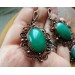 Copper filigree Victorian-style jewelry set