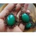 Copper filigree Victorian-style jewelry set