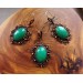 Copper filigree Victorian-style jewelry set