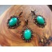 Copper filigree Victorian-style jewelry set