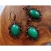 Copper filigree Victorian-style jewelry set