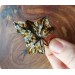 Copper maple leaf brooch