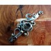 Silver bracelet with rutile quartz