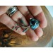 Silver orchid necklace with pearl