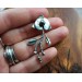 Silver orchid necklace with pearl