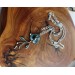 Silver orchid necklace with pearl