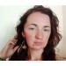 Copper ginkgo earrings with malachite