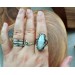 Silver ring with moonstone
