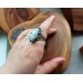 Silver ring with moonstone
