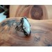 Silver ring with moonstone