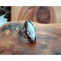 Silver moonstone ring