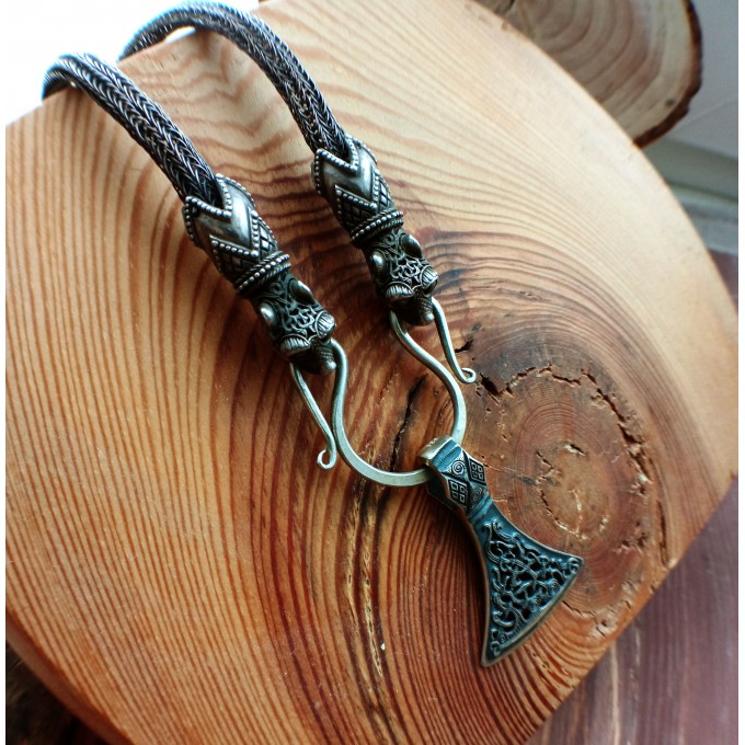Viking Axe silver necklace