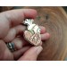 Copper-brass Heart brooch