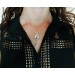 Silver orchid necklace with pearl