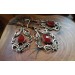 Carnelian jewelry set earrings and necklace