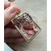 Copper and brass filigree necklace with labradorites