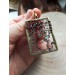 Copper and brass filigree necklace with labradorites